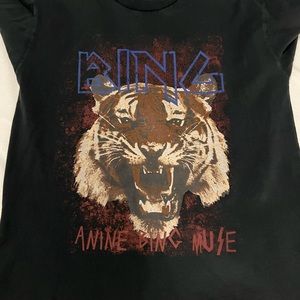 Anine Bing cropped Tiger shirt